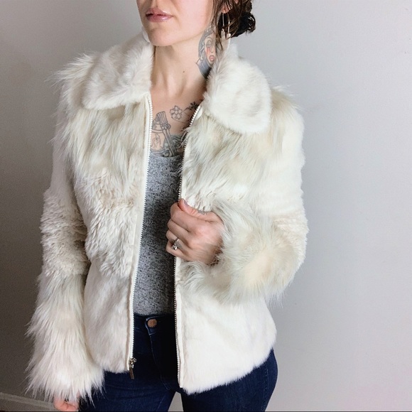 Laundry By Shelli Segal Jackets & Blazers - LAUNDRY by SHELLI Faux Fur Ivory Cream Coat